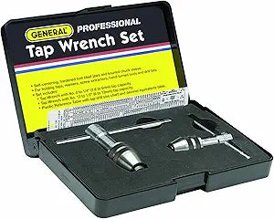 General Tools Professional Standard Tap Wrenches #167 - Threading Tools with Reference Table for 0 to 1/2-Inch Taps - Set of 2