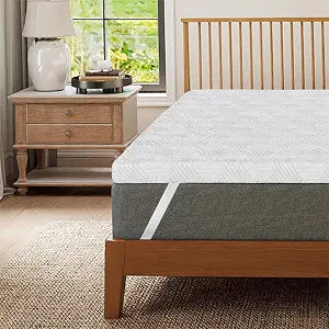 BALLAD 3 Inch Egg Crate Memory Foam Mattress Topper for Back Pain Relief, Soft Mattress Pad, Bed Topper with Cooling Cover, Non-Slip, CertiPUR-US & Oeko-Tex Certified (Queen)