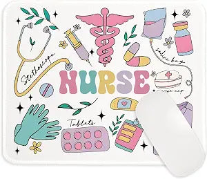Nurse Mouse Pad for Desk 8x9.5 in