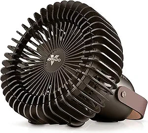 Vornado FLY MOVE Rechargeable Fan Handheld, Up to 17 Hour Battery Power Life on Low, 3 Speed Settings, Minimal Footprint, Small Portable Fan, Powerful Airflow, Travel Friendly, USB-C Charger, Black