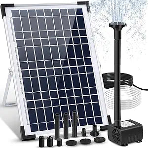 Solar Fountain Pump 12W Solar Water Fountain With 3 Spray Nozzle Solar Powered Water Pump 132 GPH Solar Pond Pump for Outdoor Garden Water Features