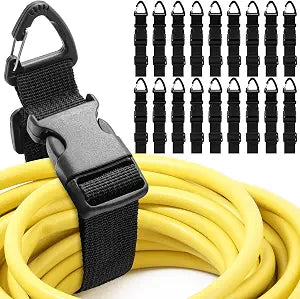 18 Pack Adjustable Extension Cord Holder Straps,Black