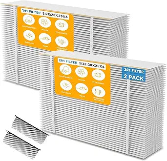 2 Pack 201 Replacement Filter MERV 10 Compatible with Aprilaire 2200, 2250, Space Gard 2200 Whole House Air Cleaner Purifiers and Lennox PMAC-20C,Lennox X0445.(Incloud 2 PCS Pleat Spacers∩╝