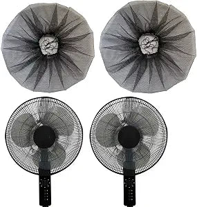 2 Pack - 18" Fan Safety Protection Cover,Kid Children Baby Finger Protect Fan Net Guard,Washable Pedestal Fans Dustproof Covers,Summer Fans Safety Dust Covers,Perfect for Parents of Toddlers (Black)