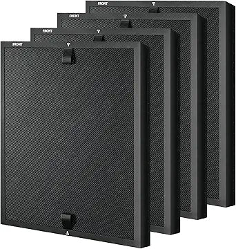 HAP602 Replacement Filter Compatible with ECOSELF HAP602 HAP602WF Air Purifier, 3-in-1 Air Purifier replacement filter, 4 PACK