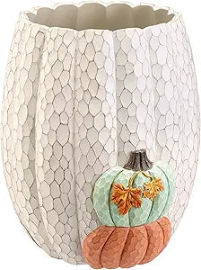 Avanti Linens - Wastebasket, Decorative Trash Can, Fall Inspired Bathroom Decor (Grateful Patch Collection)