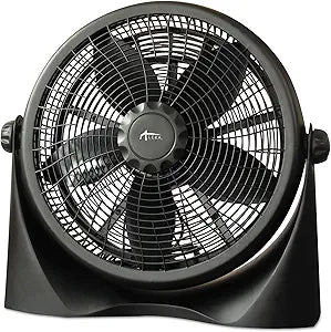 Alera 16" Super-Circulation 3-Speed Tilt Fan, Plastic, Black
