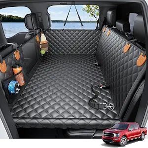 Wigoo Dog Truck Seat Cover for Back Seat, Dog Hammock with Hard Bottom Support (450lbs), Heavy Duty Waterproof Car Bed Extender for 2-4 Large Dogs, Backseat Protector for SUV & Truck, XL Size
