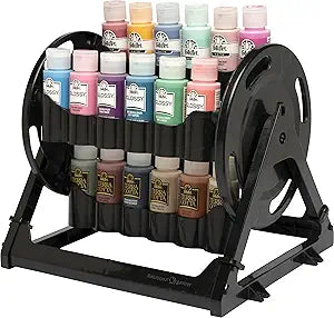 Plaid Rotational Organizer for Acrylic Storage, Holds 24 Standard 2 fl oz Bottles, DIY Arts & Crafts Organizer, 31100