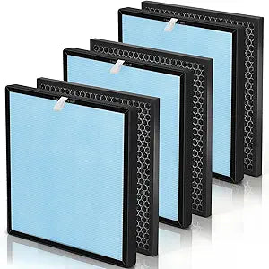 HSP001 True HEPA Replacement Filter Set Compatible with HSP001 True Air Clenaer for Home, Efficient Filters Carbon Pre-Filter 4 Stages Remove Odor