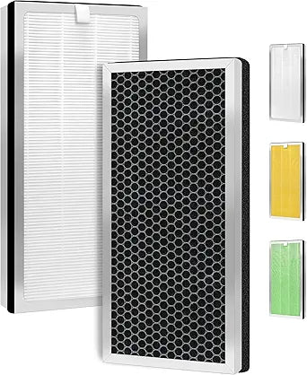MA Series 40 Replacement Filter Compatible with 40 Air Purif-ier, 3-in-1 Composite Filtration with H13 True HE-PA, Fine Pre-Filter and Efficient Activated Carbon, Pack of 2