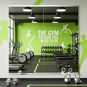 FICTOR Home Gym Mirror for Wall, 50"x25"x2 PCS Large Workout Mirrors with Tempered Glass, Full Length Frameless Body Mirror for Garage, Dance, Yoga, Bedroom