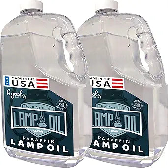 HYOOLA 1-Gallon Liquid Paraffin Lamp Oil - Clear Smokeless, Odorless, Ultra Clean Burning Fuel for Indoor and Outdoor Use - Highest Purity Available - 2 Pack