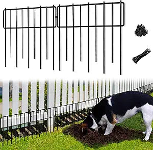 Animal Barrier Fence, 19 Pcs 12In(H) x 20.5Ft(L) Upgrade 1.26 in Gap Decorative Fences No Dig Fence for Rabbit and Dog, Rustproof Metal Wire Garden Fence Border for Garden Patio Landscaping