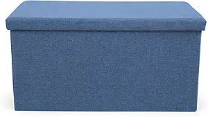 Humble Crew Ryan Tray Coffee Table Ottoman with Storage, Navy