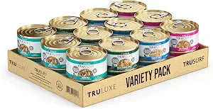 Weruva Truluxe Cat Food, Variety Pack, Trusurf, Wet Cat Food, 3oz Cans, Pack of 24
