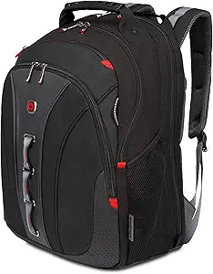 Wenger Legacy 16 inch Laptop Backpack, Men's and Women's Laptop Bag, Black/Gray, One Size