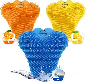 Urinal Screen Deodorizer (12 Pack)  Anti-Splash Cakes with Odor Protection  Long-Lasting Deodorizers for Bathrooms in Offices, Schools, and Stadiums  Free Gloves Included
