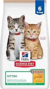 Hill's Science Diet Kitten No Corn, Wheat or Soy Dry Cat Food, Chicken, 6 lb. Bag