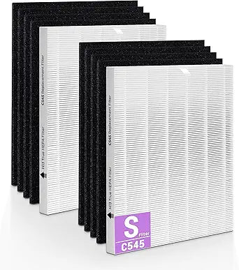 C545 Replacement Filter S Compatible with Winix S Air Purifier. 8 Activated Carbon Filters∩╝Part No. 1712-0096-00 and 2522-0058-00