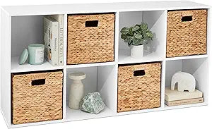 Best Choice Products 8-Cube Storage Organizer, 11in Shelf Opening, Bookcase, Display Shelf, Customizable w/ 3 Removable Back Panels  White