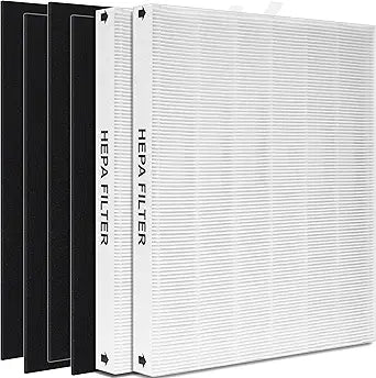 AP-1512HH True HEPA Replacement filter, Compatible with Coway Airmega AP-1512HH, AP-1512HH-FP, AP-1518R, AP-1519P, Item NO #3304899 (2 HEPA Filters + 4 Odor Pre-filters)