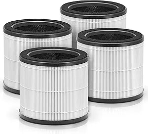 HAP360W Air Filter Replacement Compatible with Holmes True HEPA 360 Purifier HAP360W and Bionaire True HEPA 360┬░ Purifier, 4-Pack