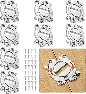 Heavy Duty Table Buckle Connectors,Table Leaf Locks and Latches for Workbenches Extension Hardware, DIY Furniture Extensions(8 Pack Zinc Alloy)