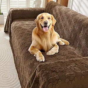 Faux Fur Couch Cover for Dogs Washable,Fuzzy Pet Couch Covers for Sofa,L Shaped Sofa Cover,Thick Soft Cover Non-Slip Couch Cover Furniture Protector Pet Friendly (Brown, 71 * 102)