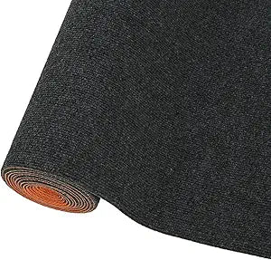 tonchean Commercial Grade Door Floor Mat, 4FT x 10FT Indoor Outdoor Runner Rug for Hallways Non Slip Rubber Backed, Easy to Clean Kitchen Runners Cotton Long Entryway Runner,Blackish Gray