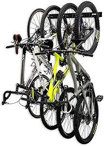 StoreYourBoard Bike Storage Rack, 4 Bike Racks for Garage, Solid Steel Extra Heavy Duty BLAT Bike Rack - Garage Wall Mounted Bicycle Storage, Up to 200lbs, 32-inch