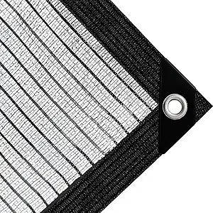 Aluminum-Shade Cloth for Garden Pergola Cover10 x10 Ft,80% Reflective Tarp for Outdoor Pergola Cars Tent Cover Dog Kennel Shade.Aluminum Shade Cloth with Edges and Holes,Silver Reflective Tarp