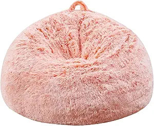 Giant Bean Bag Chair Cover(No Filler), Bean Bag Couch Cover Without Filler Included, Beanbag Chairs for Adults Teens Kids, Anti-Slip, 7FT, Orange