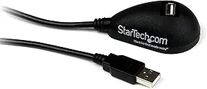StarTech 5ft USB 2.0 Extension Cable, USB-A M/F (USBEXTAA5DSK)