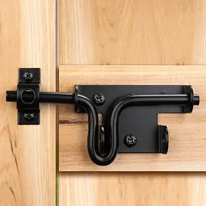 Slide Bolt Gate Latch Lock for Wooden Fence with Padlock Hole, 1pcs