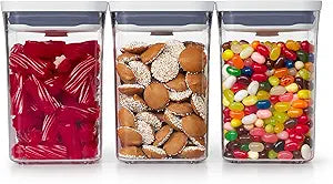 OXO Good Grips 3-PC Small Square Short POP Container Set