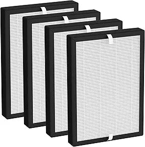 4 Packs GL-FS32 Replacement Filter Compatible with MOOKA GL-FS32, KOIOS GL-FS32 & Azeus GL-FS32 Air Cleaner Purifier, 3-in-1 Filter