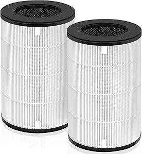 AP-T30 AP-PET35 Replacement Filter for HoMedics TotalClean Air Purifier AP-T30FL AP-T30WT AP-PET35FL AP-PET35-WT, 360┬░ Filtration 5 Layers 3 in 1 H13 True HEPA Filter, 2 Pack