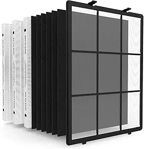 SAKEGDY 115115 Replacement Filter A Compatible with Winix PlasmaWave C535 5300 5300-2 6300 6300-2 P300 AM90 9000 5000 5000B C909 9800 A-Purifier, 1 Washable Filter+3 Premium Filters+6 Carbon