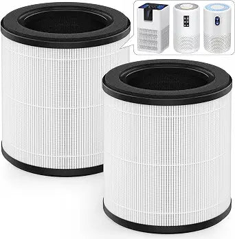 2 Sets Replacement Filter Compatible with MOOKA B-D02L & M05, KOIOS B-D02L and VEWIOR B-D02U Air Cleaner Purifier