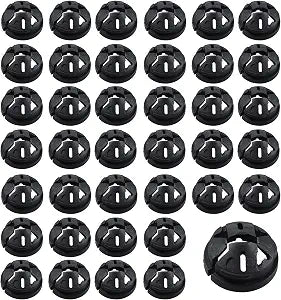 40PCS 3/8-1/2 Inch Push-in Cable Connectors, Non-Metallic Design for 1/2-inch Knockouts, Electrical Box Quick Installation Fittings (Black)