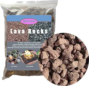 Medium Lava Rock 15LBS, 1' - 2' Natural Volcanic Stones Use in Fireplace, Fire Pit or Bowl Rocks for Indoor Outdoor Natural Gas Propane Fires and Decorative Landscaping