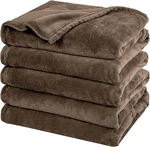 PHF Oversized King Big Fleece Blanket 120"x120", No Shed No Pilling Extra Large Soft Blanket, Giant 10'x 10' Lightweight for Bed, Sofa Travel and Camping, Suitable for All Season, Cocoa Brown
