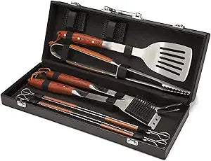 Cuisinart 10-Piece Premium Grilling Set, Grill Accessories Stainless Steel BBQ Tools, Storage Tote for Spatula, Tongs, Grill Brush, and More, Perfect for BBQ, Cookouts, Camping, Tailgates