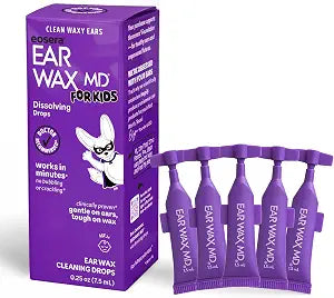 eosera Ear Wax MD for Kids Cleaning Drops - 5 Vials (1.5 mL Each) - Earwax Dissolving - Fast-Acting Ear Cleaning Drops - Ages 2+
