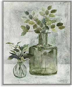 Herbal Plants Botanical Still Life, 11 x 14 Inch Framed Gicle Print