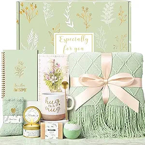 Wasocol Birthday Gifts for Women Self Care Gift Basket, Get Well Relaxing Spa Gift Baskets for Women, Unique Inspirational Gifts for Mom Wife Grandma Sister Friend Her