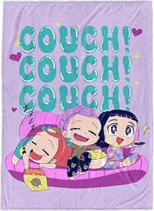 Jay Franco Kids Plush Throw Blanket  Ultra Soft Cozy Plush Fleece for Bed, Couch, Sofa, Home Dcor, Official Licensed Huntrix, Purple - Kpop Demon Hunters, 60x90 - Large Blanket