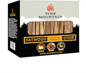 Pine Mountain StarterStikk 100% Natural Fatwood Firestarting Sticks, 5 Pound Natural Firestarting Wood Sticks for Campfire, Fireplace, Wood Stove, Fire Pit, Indoor and Outdoor Use