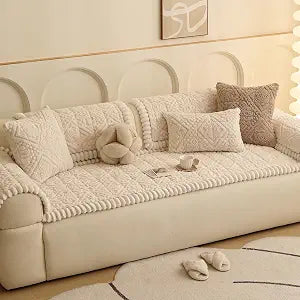 Plush Couch Cover for Dogs  Non Slip Pet Sofa Protector, Ultra Soft Washable Couch Cover for Pets, Anti-Slip Backing Furniture Protector for Cats & Dogs, Fits Standard & L-Shape Sofas (Only 1pc)